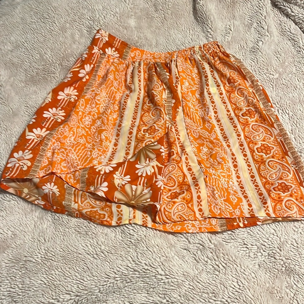 Guru Fashion | Swim Cover Up Skirt, Orange print, M/L, NWT